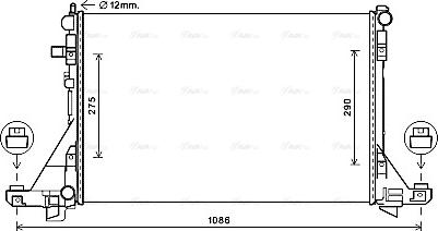 AVA RTA2605 - Radiator, racire motor aaoparts.ro