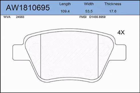 Aywiparts AW1810695 - Set placute frana,frana disc aaoparts.ro