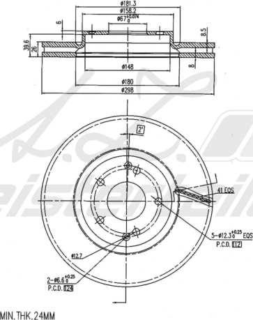 A.Z. Meisterteile AZMT-44-024-1915 - Disc frana aaoparts.ro