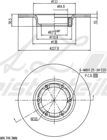 A.Z. Meisterteile AZMT-44-024-1725 - Disc frana aaoparts.ro