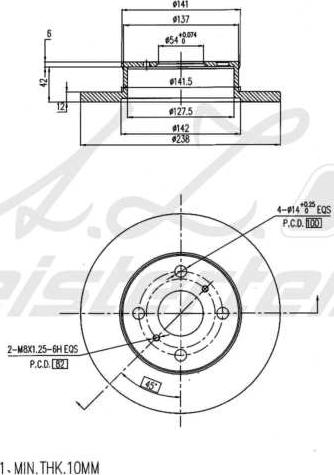 A.Z. Meisterteile AZMT-44-024-2092 - Disc frana aaoparts.ro