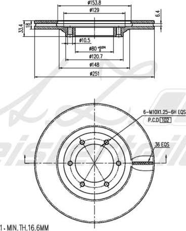 A.Z. Meisterteile AZMT-44-024-2208 - Disc frana aaoparts.ro