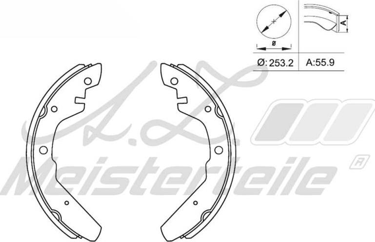 A.Z. Meisterteile AZMT-44-026-1306 - Set saboti frana aaoparts.ro