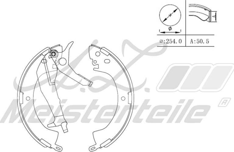 A.Z. Meisterteile AZMT-44-026-1311 - Set saboti frana aaoparts.ro