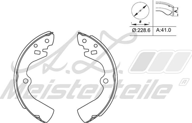 A.Z. Meisterteile AZMT-44-026-1323 - Set saboti frana aaoparts.ro