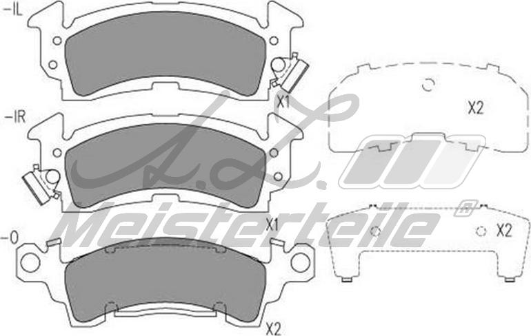 A.Z. Meisterteile AZMT-44-022-1860 - Set placute frana,frana disc aaoparts.ro