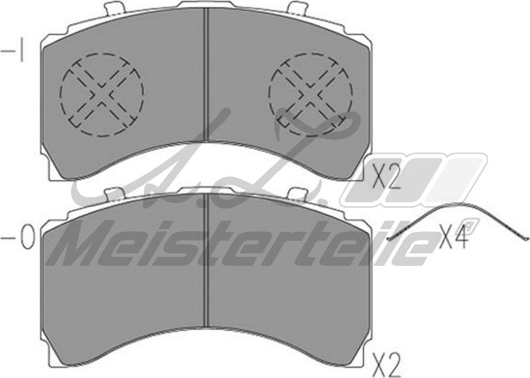 A.Z. Meisterteile AZMT-44-022-2040 - Set placute frana,frana disc aaoparts.ro