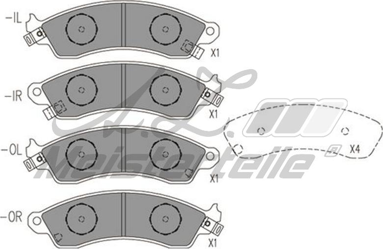 A.Z. Meisterteile AZMT-44-022-2041 - Set placute frana,frana disc aaoparts.ro