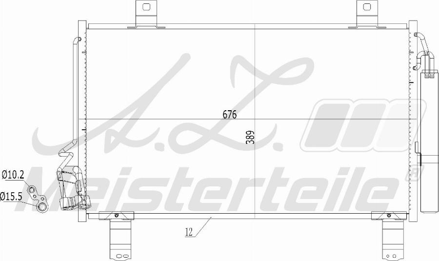 A.Z. Meisterteile AZMT-45-030-1479 - Condensator, climatizare aaoparts.ro