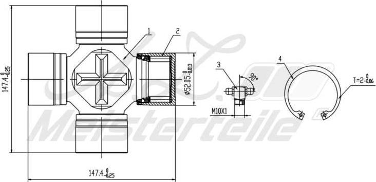 A.Z. Meisterteile AZMT-42-041-1001 - Articulatie, cardan aaoparts.ro