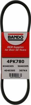 Bando 4PK780 - Curea transmisie cu caneluri aaoparts.ro