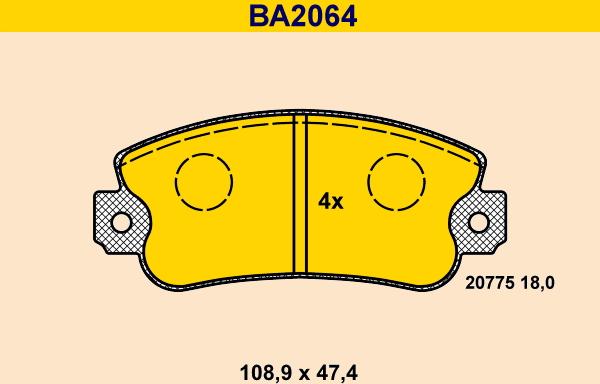 Barum BA2064 - Set placute frana,frana disc aaoparts.ro