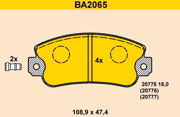 Barum BA2065 - Set placute frana,frana disc aaoparts.ro
