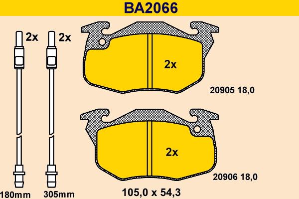Barum BA2066 - Set placute frana,frana disc aaoparts.ro
