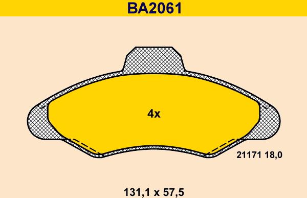 Barum BA2061 - Set placute frana,frana disc aaoparts.ro