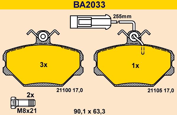 Barum BA2033 - Set placute frana,frana disc aaoparts.ro