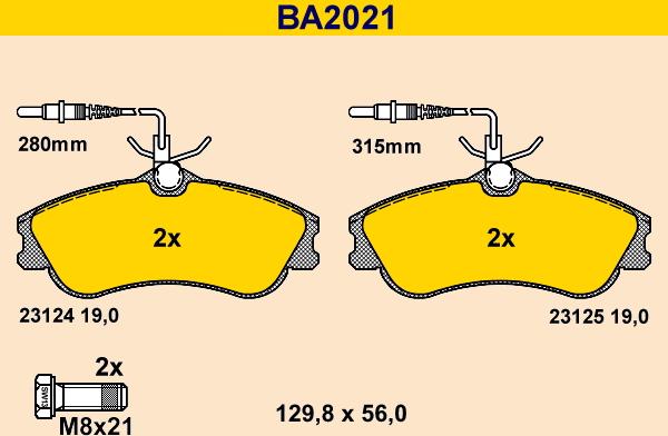 Barum BA2021 - Set placute frana,frana disc aaoparts.ro