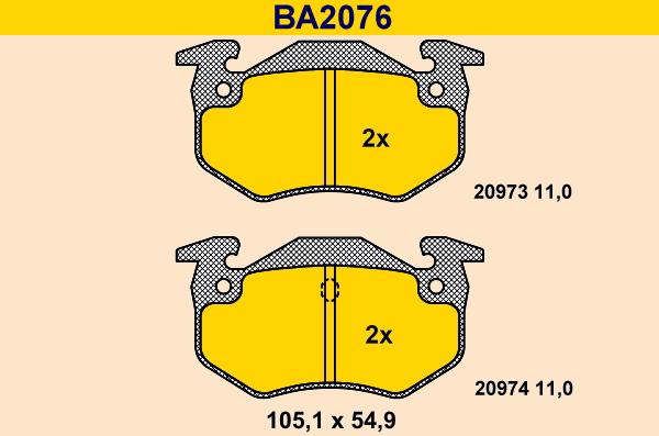 Barum BA2076 - Set placute frana,frana disc aaoparts.ro