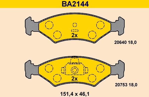 Barum BA2144 - Set placute frana,frana disc aaoparts.ro