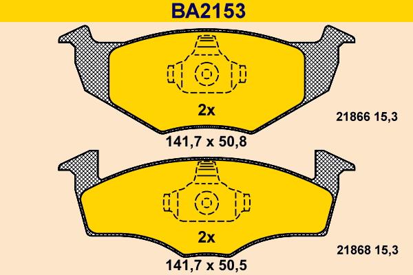 Barum BA2153 - Set placute frana,frana disc aaoparts.ro
