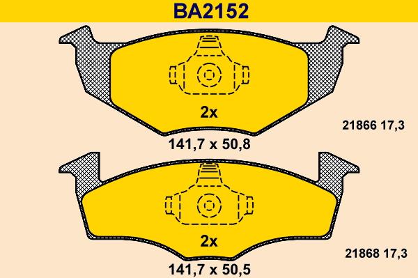 Barum BA2152 - Set placute frana,frana disc aaoparts.ro
