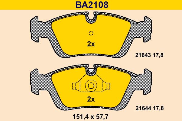 Barum BA2108 - Set placute frana,frana disc aaoparts.ro