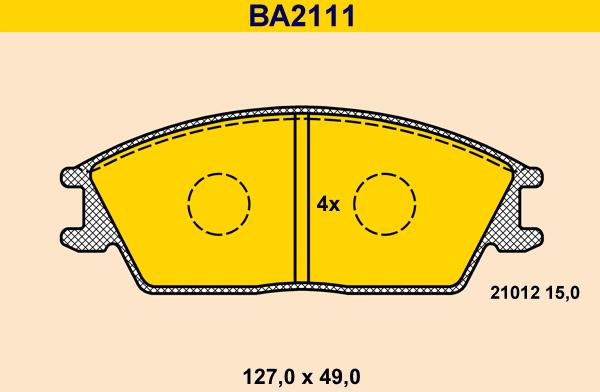 Barum BA2111 - Set placute frana,frana disc aaoparts.ro