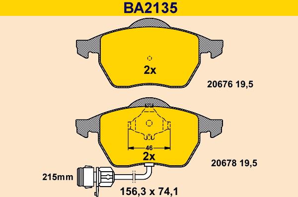 Barum BA2135 - Set placute frana,frana disc aaoparts.ro