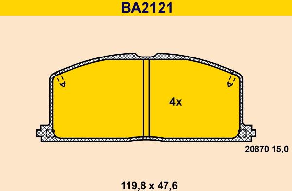 Barum BA2121 - Set placute frana,frana disc aaoparts.ro