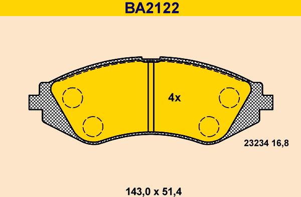 Barum BA2122 - Set placute frana,frana disc aaoparts.ro