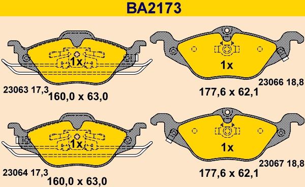 Barum BA2173 - Set placute frana,frana disc aaoparts.ro