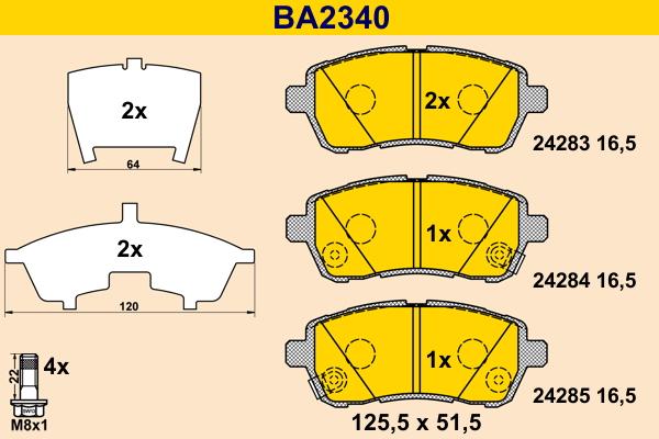Barum BA2340 - Set placute frana,frana disc aaoparts.ro