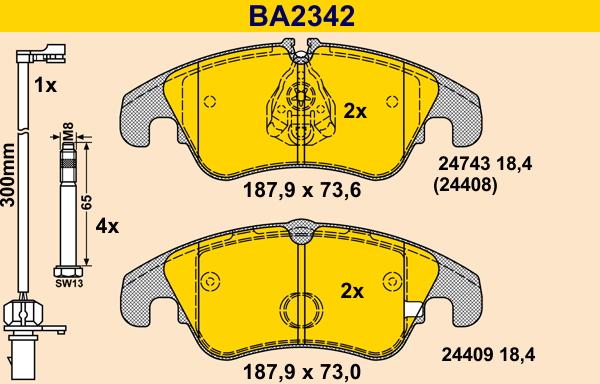 Barum BA2342 - Set placute frana,frana disc aaoparts.ro