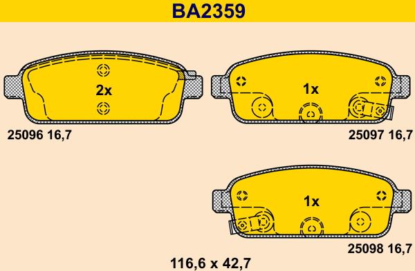 Barum BA2359 - Set placute frana,frana disc aaoparts.ro