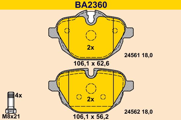 Barum BA2360 - Set placute frana,frana disc aaoparts.ro