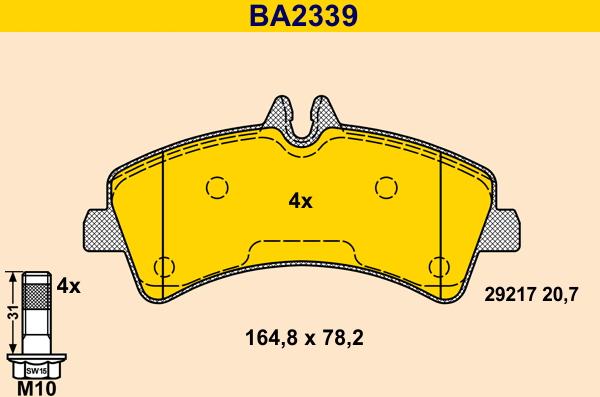 Barum BA2339 - Set placute frana,frana disc aaoparts.ro