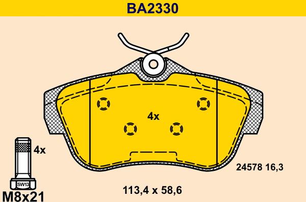 Barum BA2330 - Set placute frana,frana disc aaoparts.ro