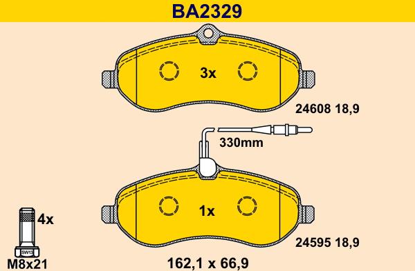 Barum BA2329 - Set placute frana,frana disc aaoparts.ro