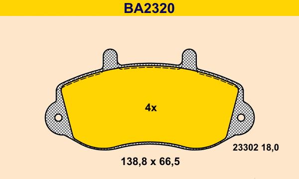 Barum BA2320 - Set placute frana,frana disc aaoparts.ro