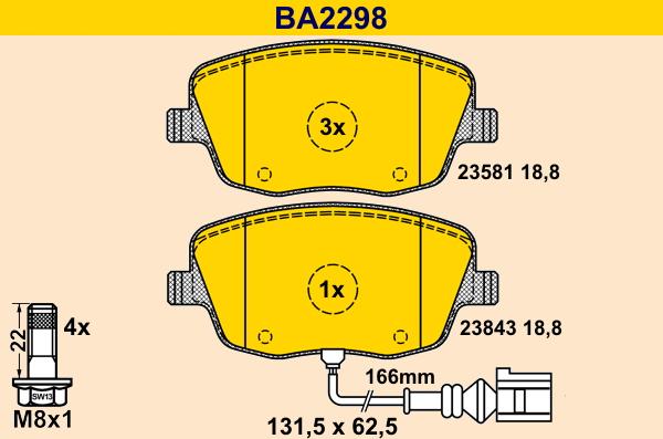 Barum BA2298 - Set placute frana,frana disc aaoparts.ro