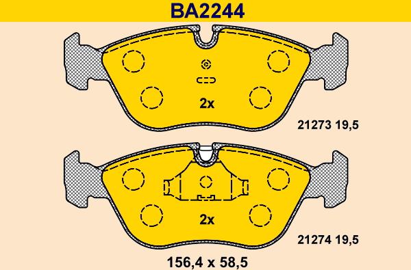 Barum BA2244 - Set placute frana,frana disc aaoparts.ro