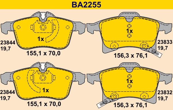 Barum BA2255 - Set placute frana,frana disc aaoparts.ro