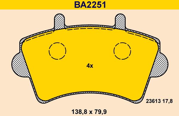Barum BA2251 - Set placute frana,frana disc aaoparts.ro
