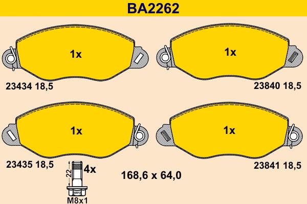 Barum BA2262 - Set placute frana,frana disc aaoparts.ro