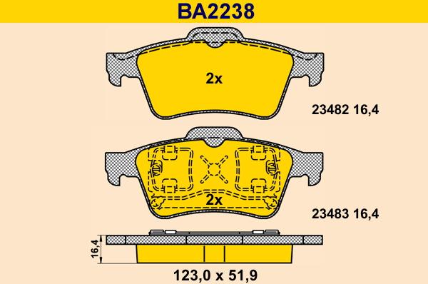 Barum BA2238 - Set placute frana,frana disc aaoparts.ro