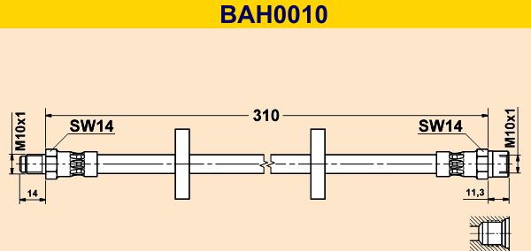 Barum BAH0010 - Furtun frana aaoparts.ro
