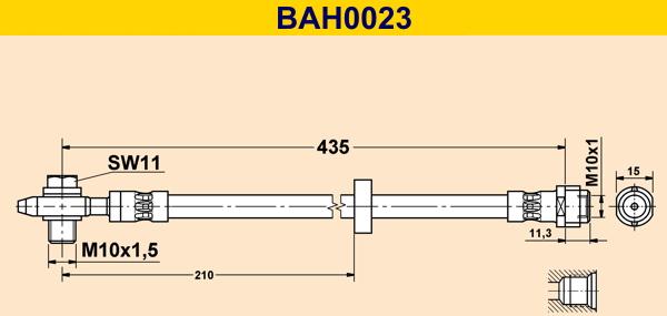 Barum BAH0023 - Furtun frana aaoparts.ro