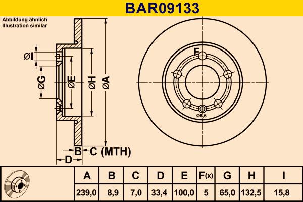 Barum BAR09133 - Disc frana aaoparts.ro