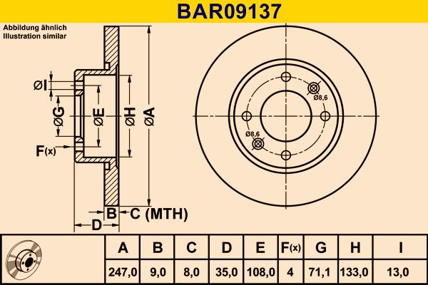 Barum BAR09137 - Disc frana aaoparts.ro