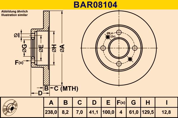 Barum BAR08104 - Disc frana aaoparts.ro